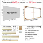 Cadre mural en bois pour toile 60x80 cm rose