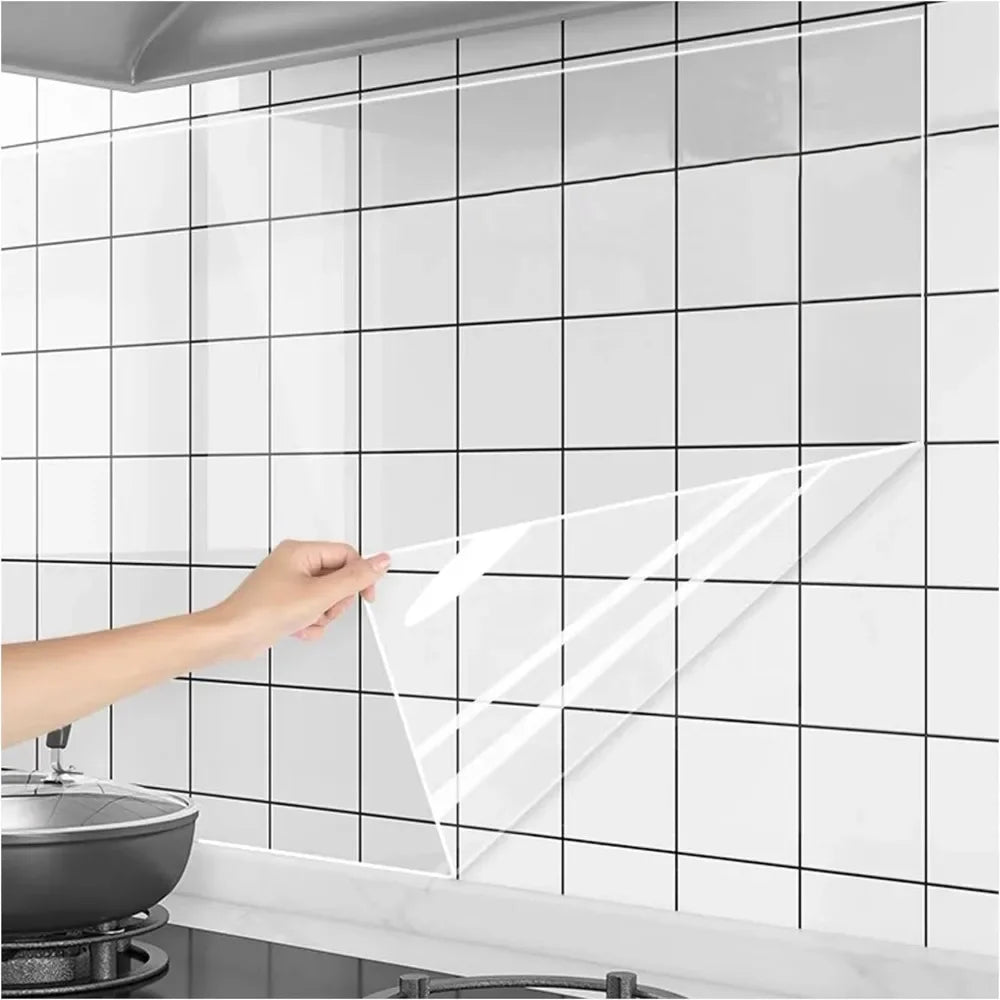 Film protecteur adhésif sur carrelage de cuisine