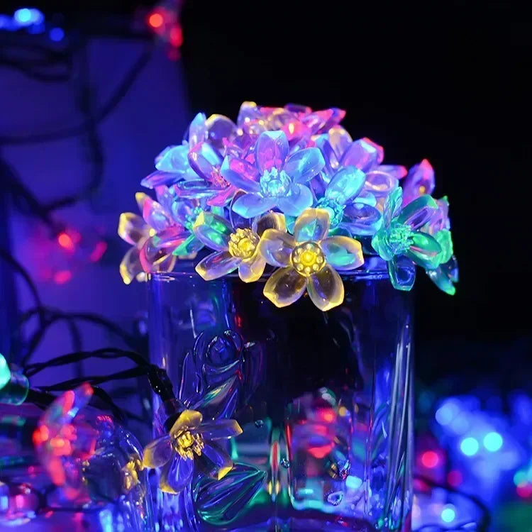 Guirlande solaire 18 styles avec effets lumineux dégradés pour Noël