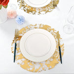 Set de table doré pour mariage élégant