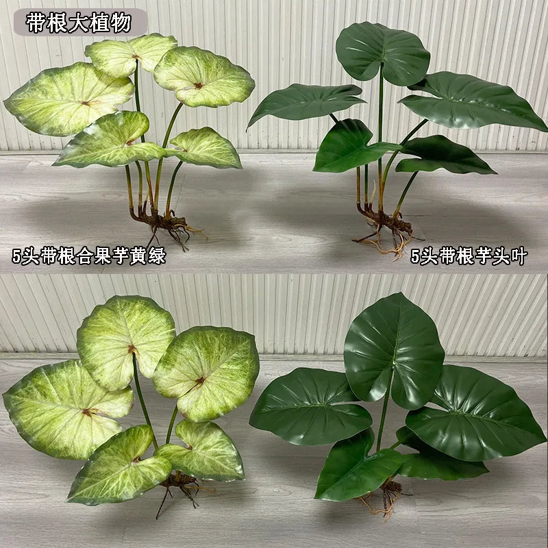 Fausse plante bonsaï bambou vert décoration murale extérieur