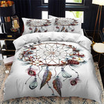 Détail du motif tartan sur housse de couette