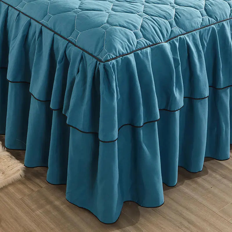 Détail du motif matelassé en diamant de la housse de couette