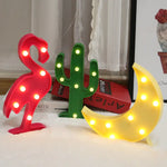 Applique murale LED flamant rose veilleuse à piles décorative
