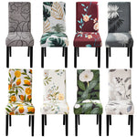 Housse de chaise imprimée extensible spandex pour cuisine