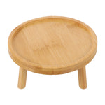 Support pour pot de fleurs en bois massif sur table de jardin