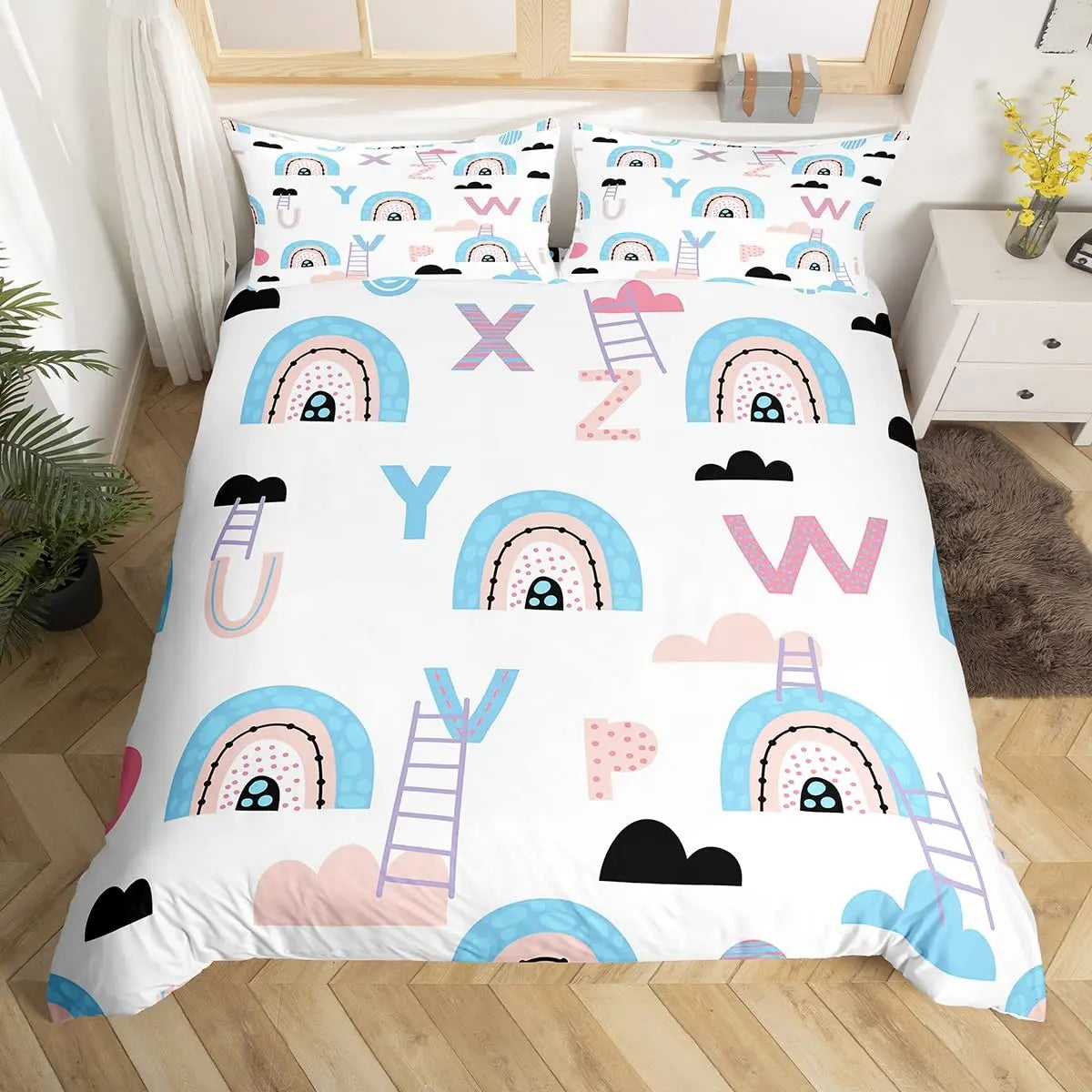 Ensemble literie enfant alphabet animaux
