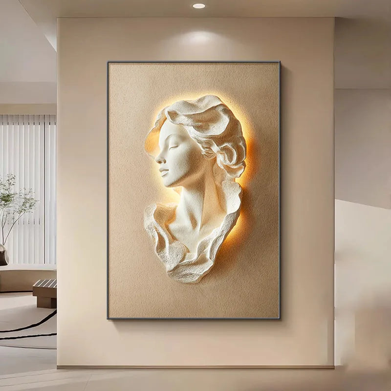 Installation de l'applique murale LED sur un mur de couleur claire