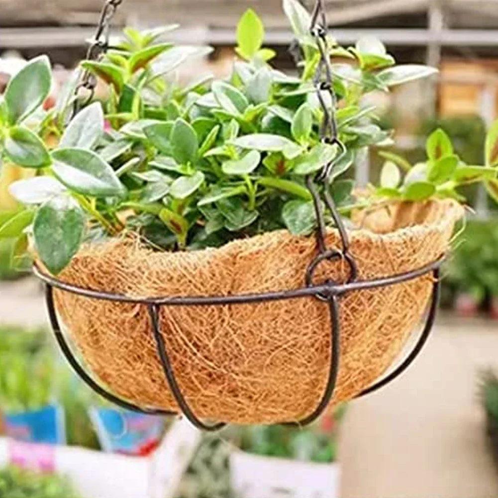 Doublure de panier en fibre de coco verte pour suspension