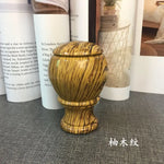 Tête de tringle à rideau en imitation bois couleur blanc