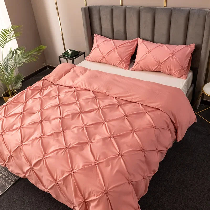 Housse de couette plissée 3D grise détaillée texture