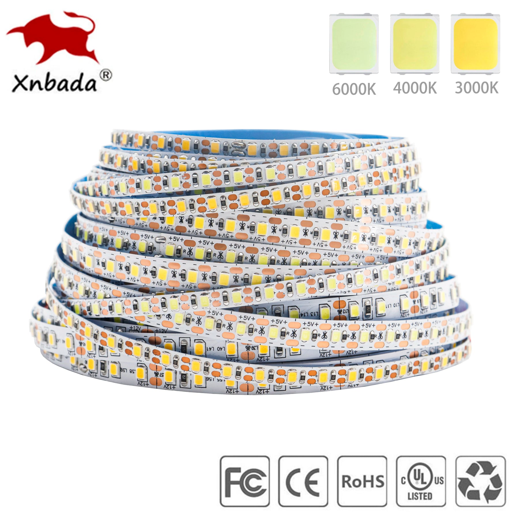 Ruban LED blanc chaud flexible 5m