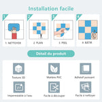Pack de 10 pièces de stickers carrelage 30x30cm déballé