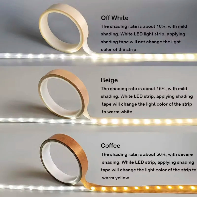 Ruban LED occultant noir pour éclairage doux