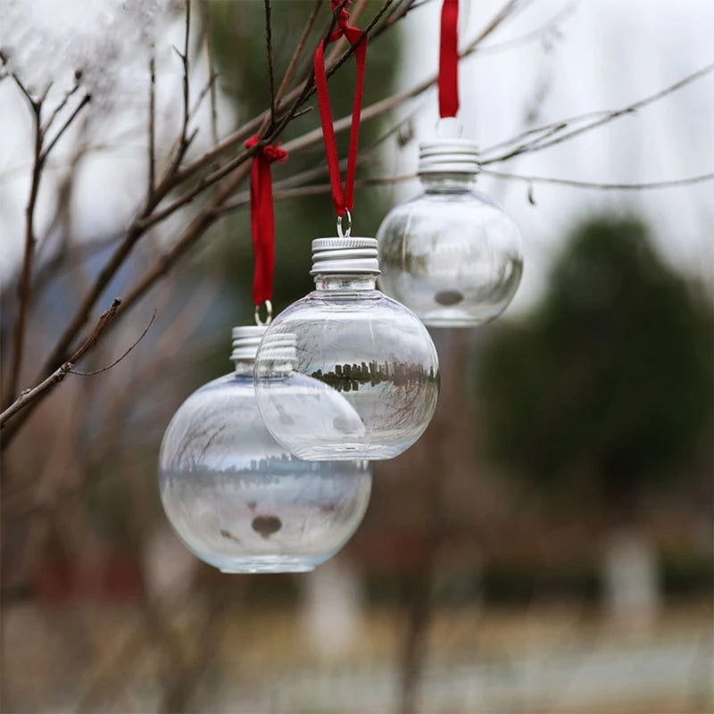 Lot de 10 boules de Noël vides pour décoration DIY