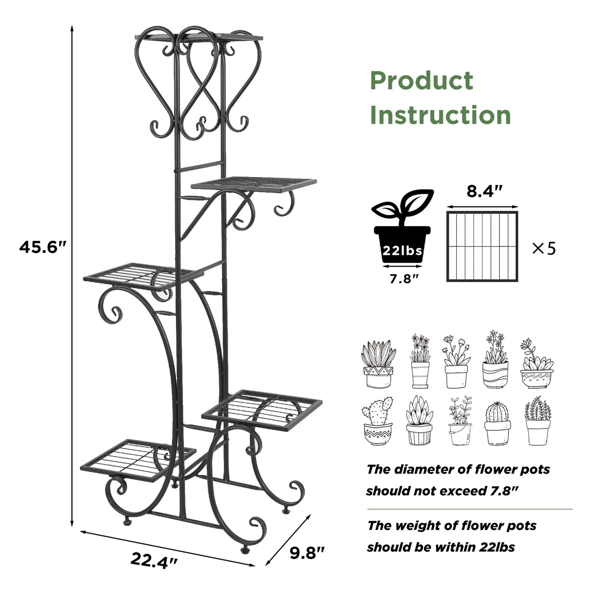 Support pot de fleurs en fer forgé sur un balcon ensoleillé