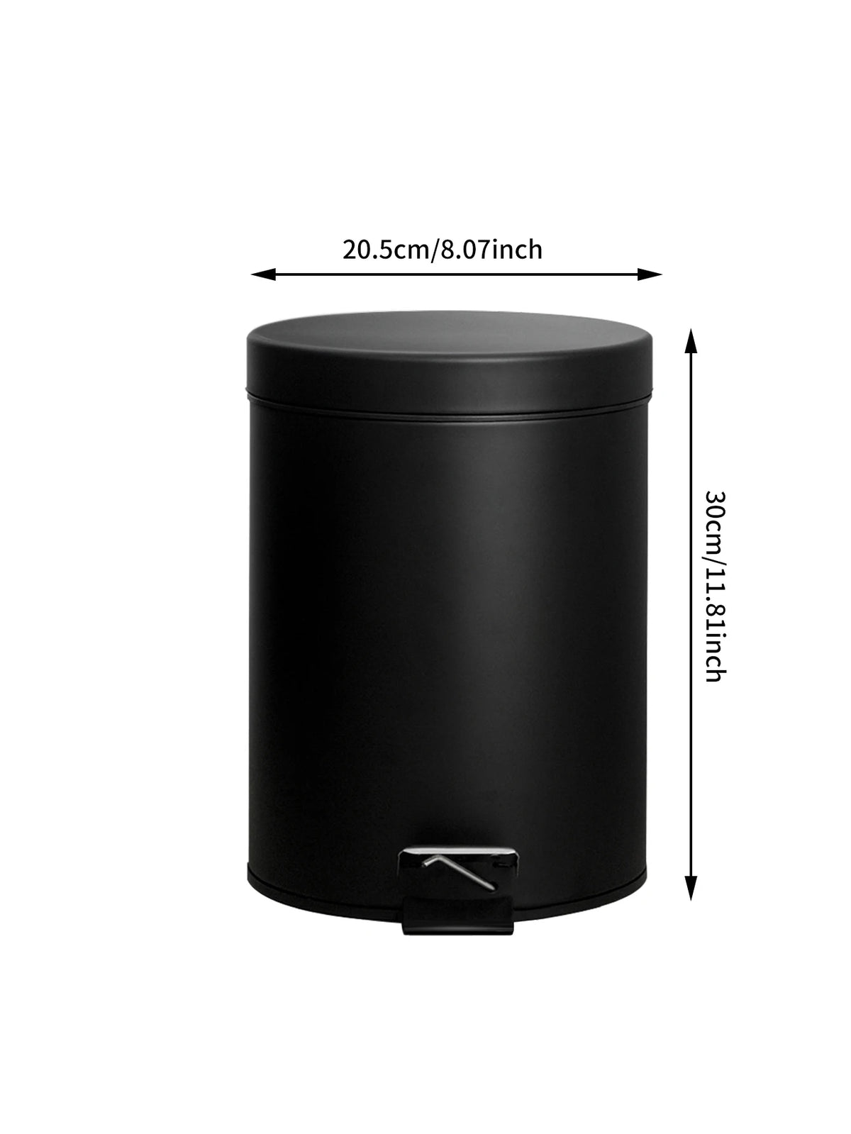 Poubelle design noir pour salle de bain et cuisine