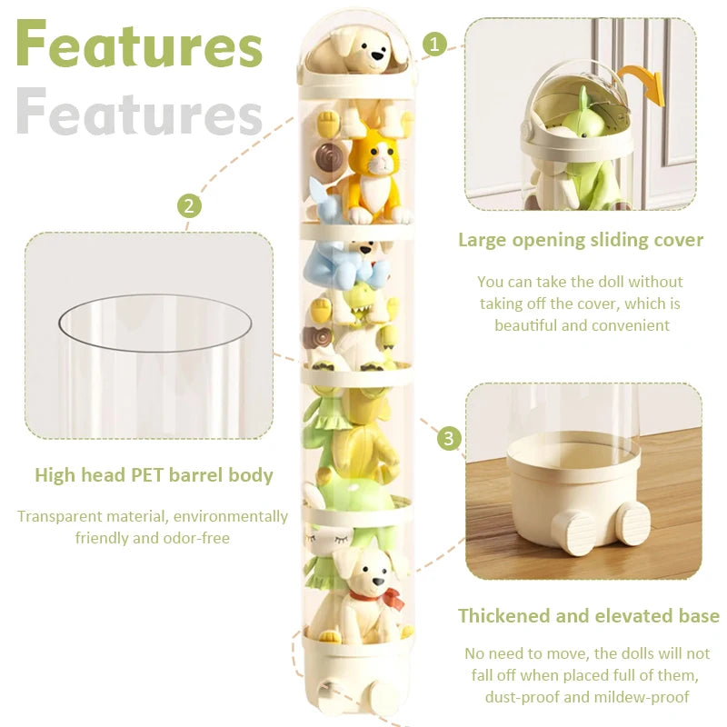 Boîte de rangement jouets en plastique transparent - contenant poupées