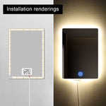 Installation bande LED autour miroir salle de bain