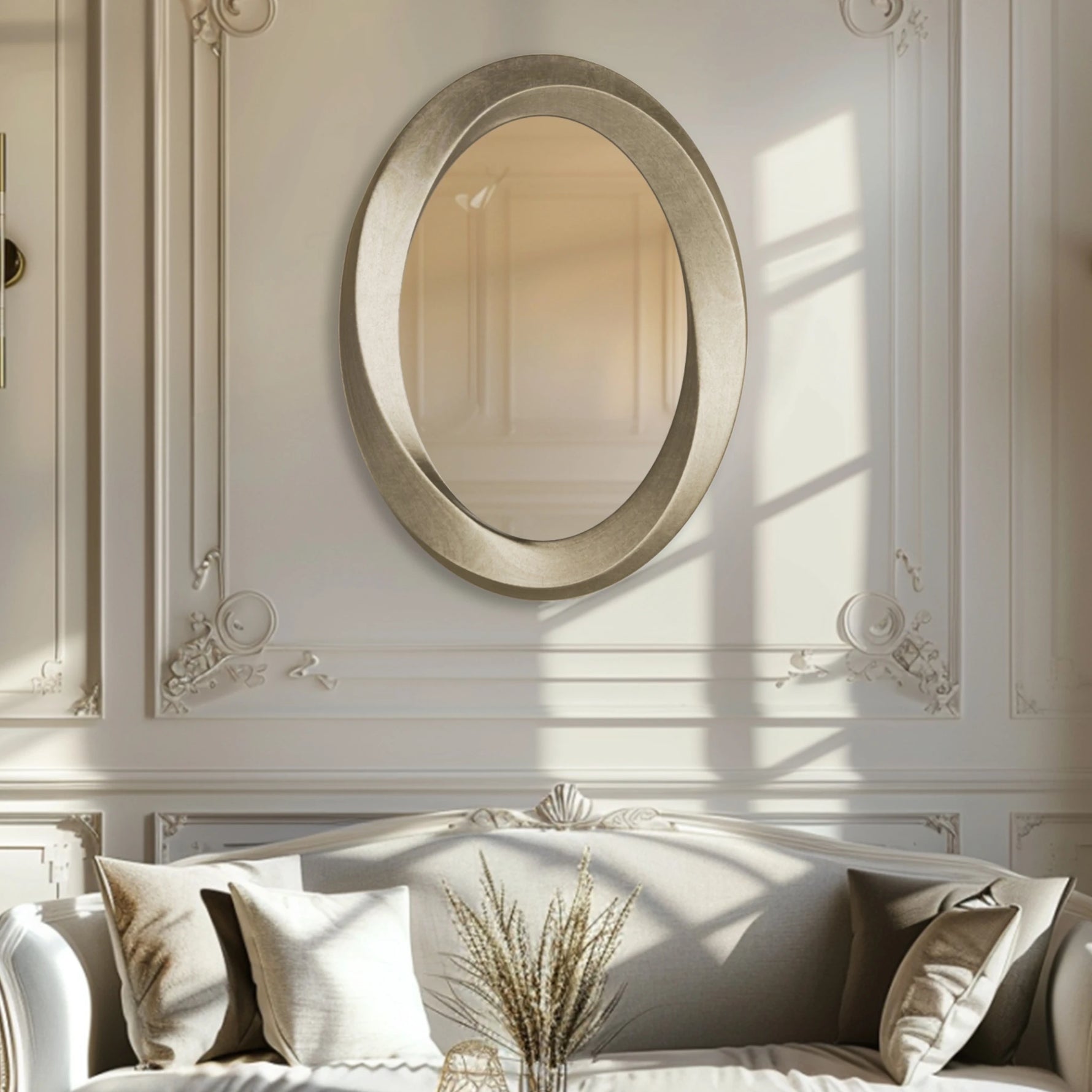 Miroir ovale design baroque Ombre Interieur