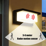 Applique murale LED gris clair avec détecteur de mouvement IP66