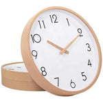 Horloge murale bois blanc vue de face