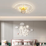 Lampe plafond étoiles LED en couleur noire