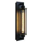 Lampe de chevet industrielle LED installee dans une chambre moderne