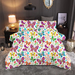 Housse de couette orange motif papillon