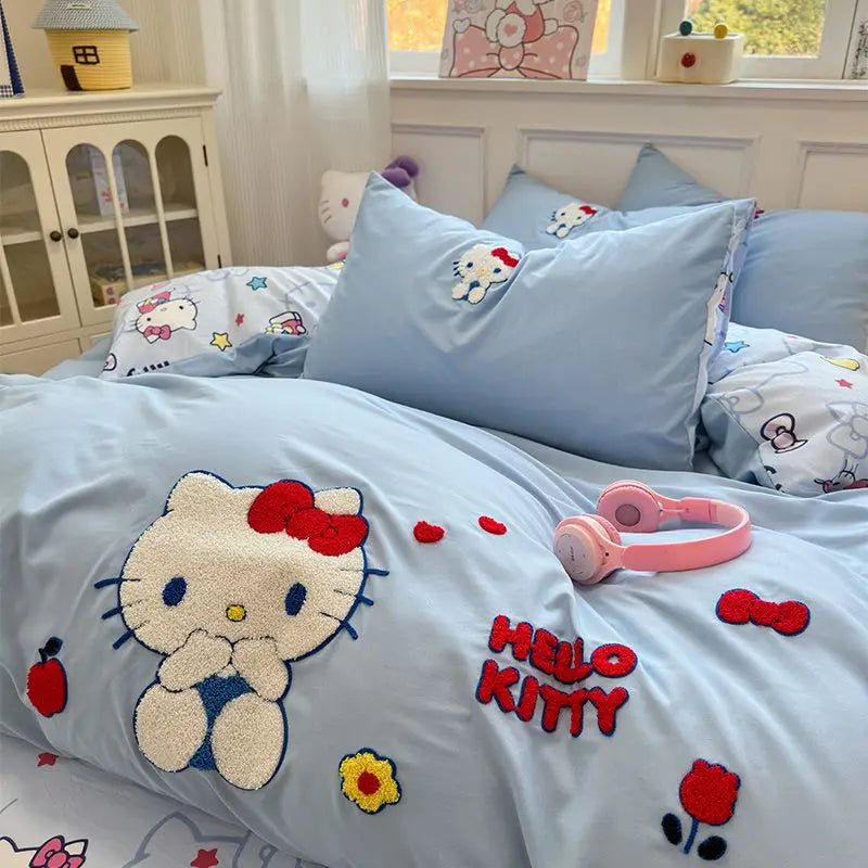 Linge de lit kawaii Hello Kitty chambre enfant