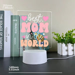 Lampe décorative chambre texte personnalisé bleu