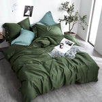Housse de couette 200x200 en coton dépliée