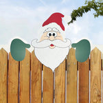 Décoration de Noël mignon Père Noël sur clôture