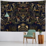 Tapisserie murale vintage plage feuilles polir