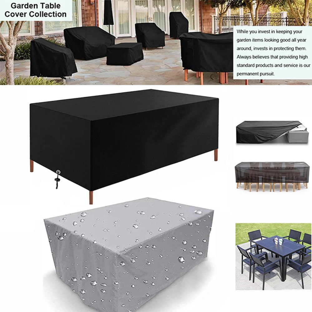 Housse imperméable pour table de jardin avec design moderne