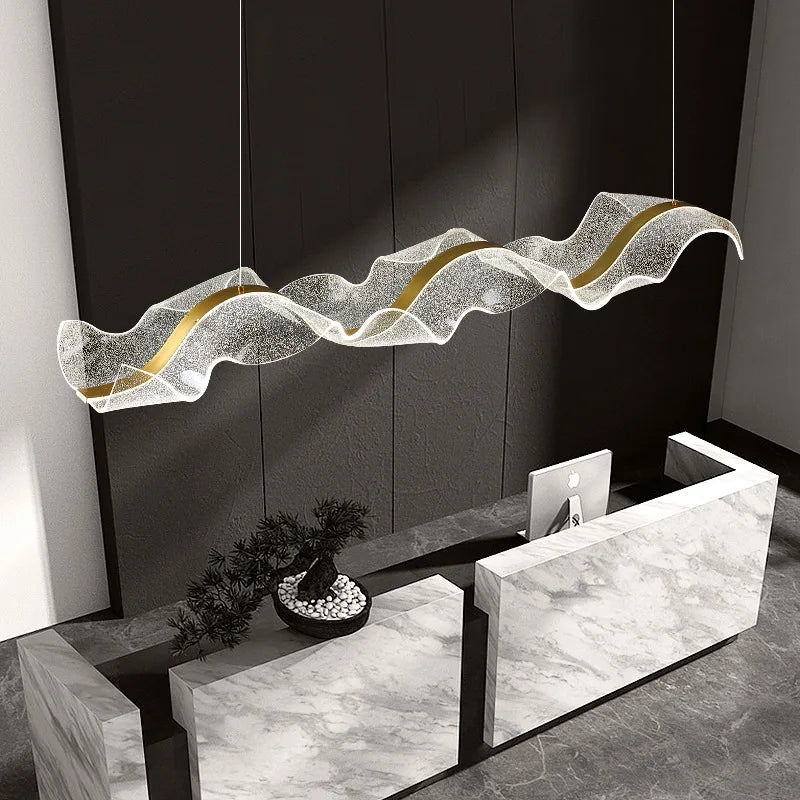 Luminaire suspendu acrylique transparent pour salle à manger