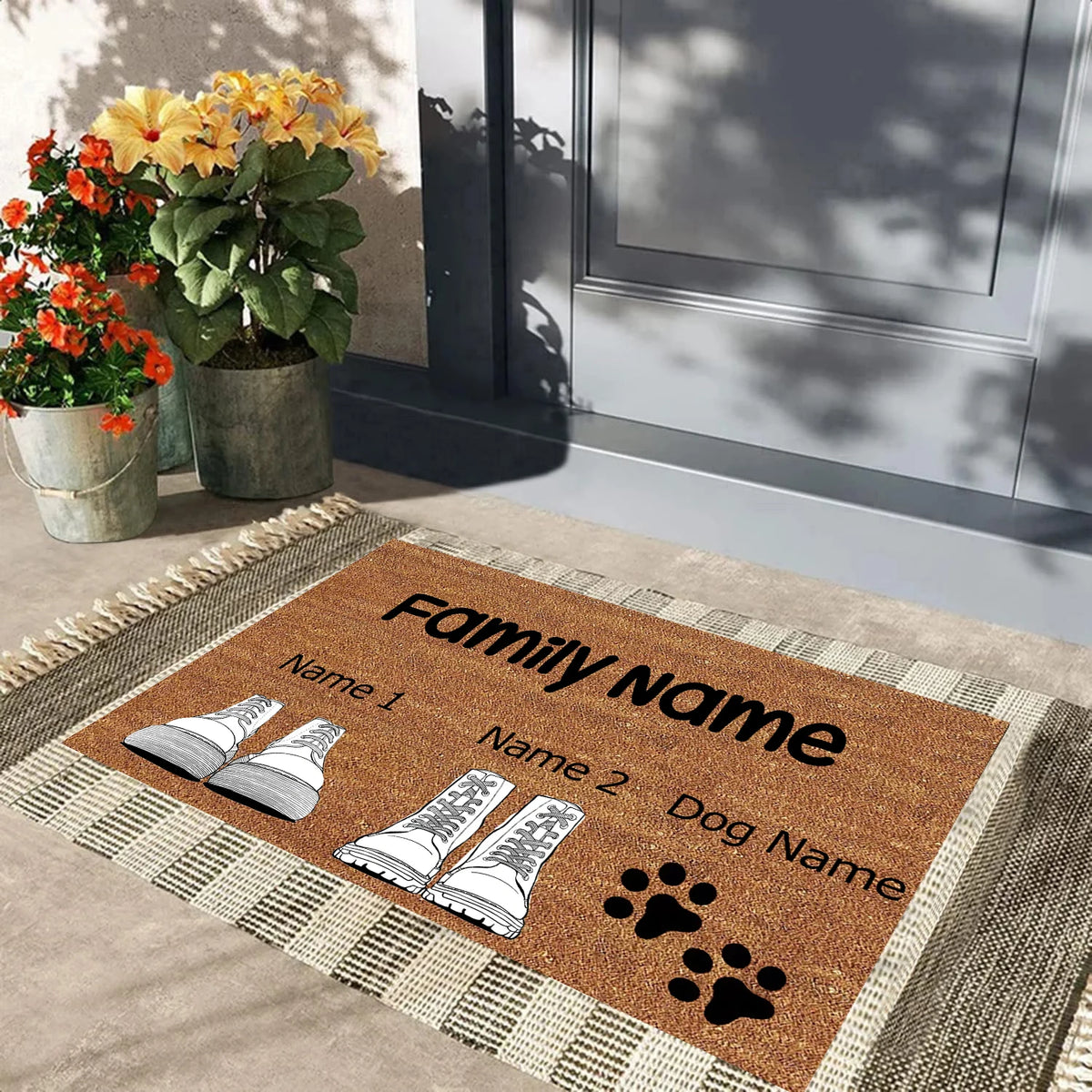 Tapis de sol antidérapant personnalisé avec texte humoristique