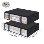 Boîte de rangement sous lit pliable en tissu non tissé couleur ivoire