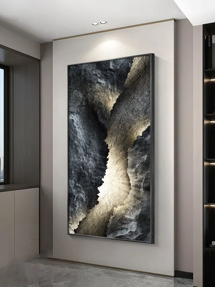 Lampe murale LED installée dans un salon contemporain