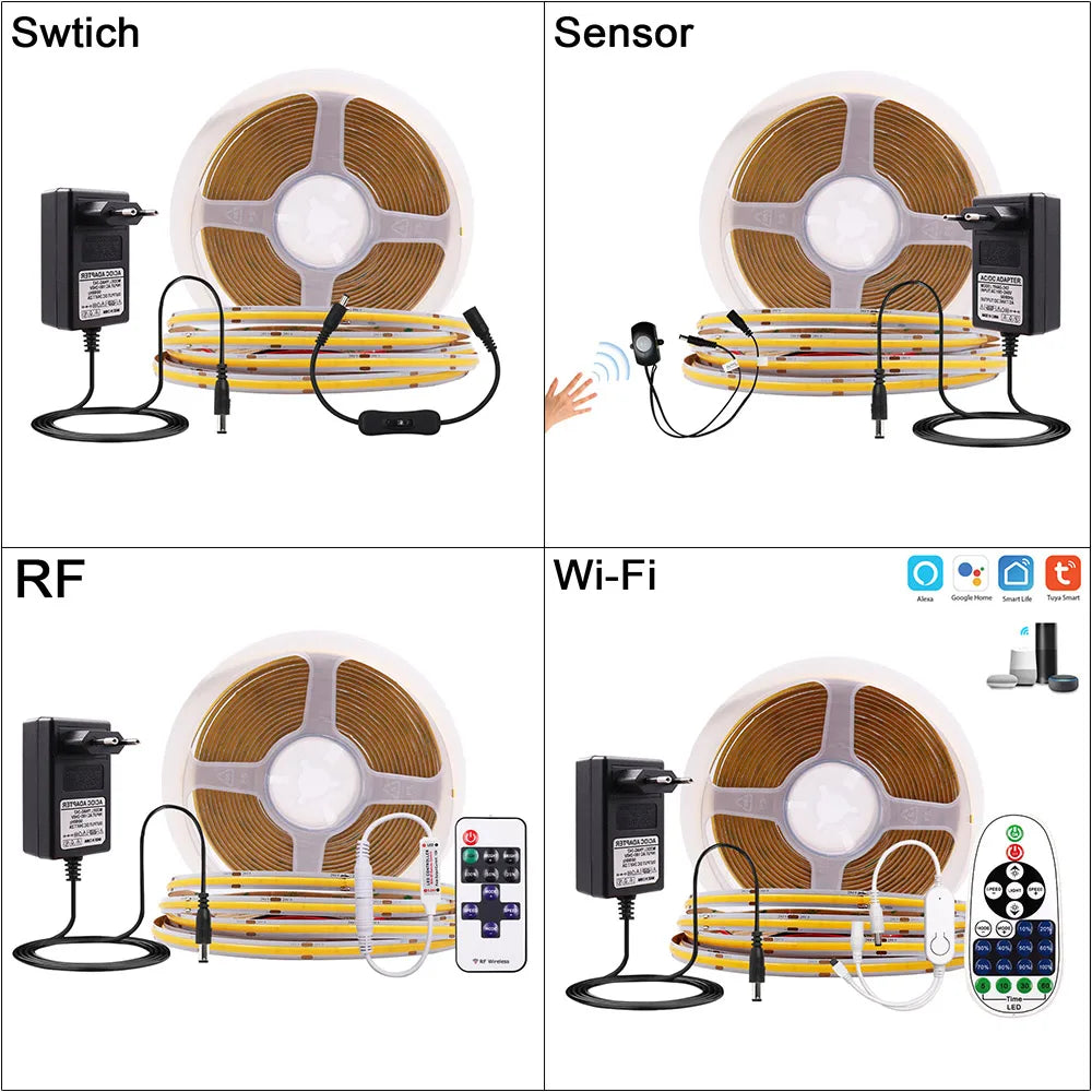 Ruban LED COB flexible pour décoration intérieure
