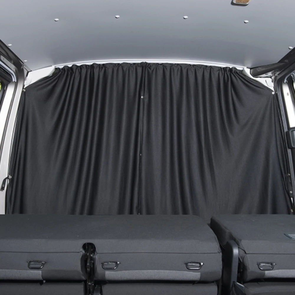 Rideau occultant gris pour séparation cabine camping-car