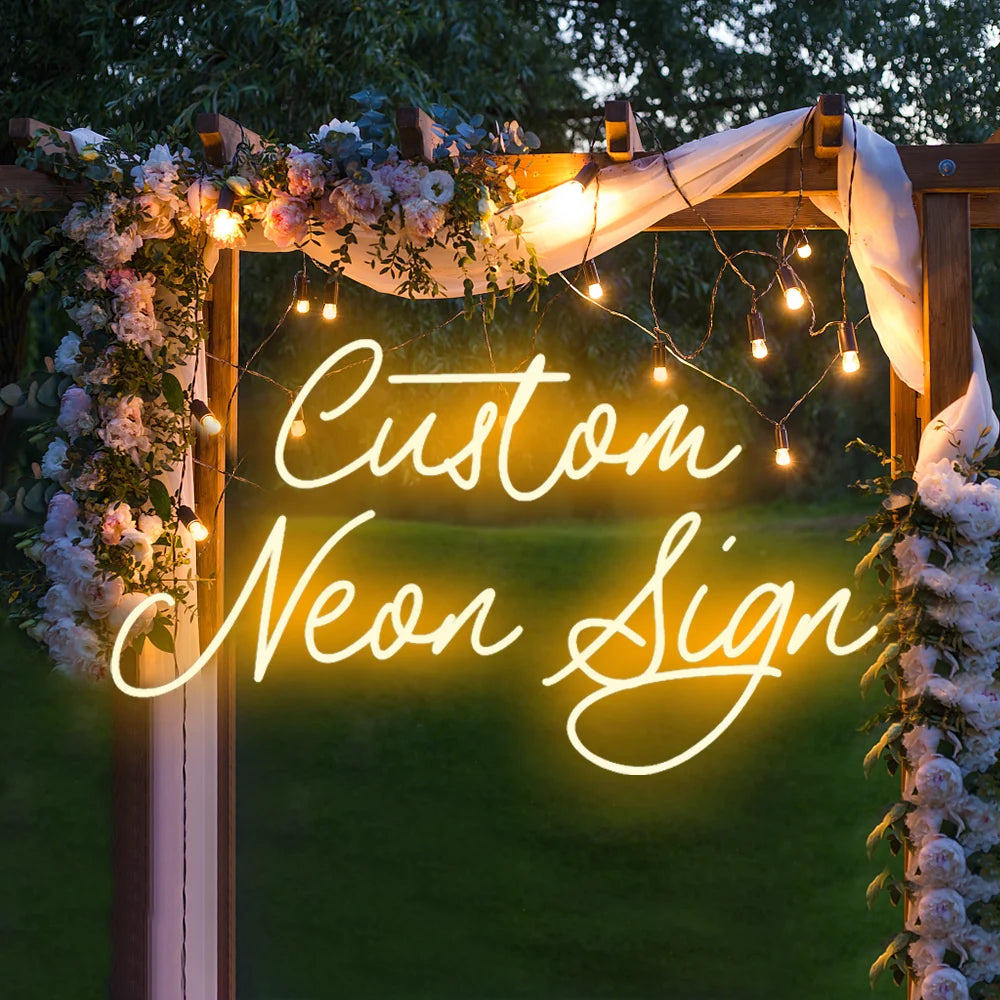 Enseigne néon LED personnalisée bleue pour décoration murale