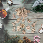 Décoration murale calendrier de l'avent bois