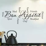 Sticker Bon Appétit sur carrelage cuisine