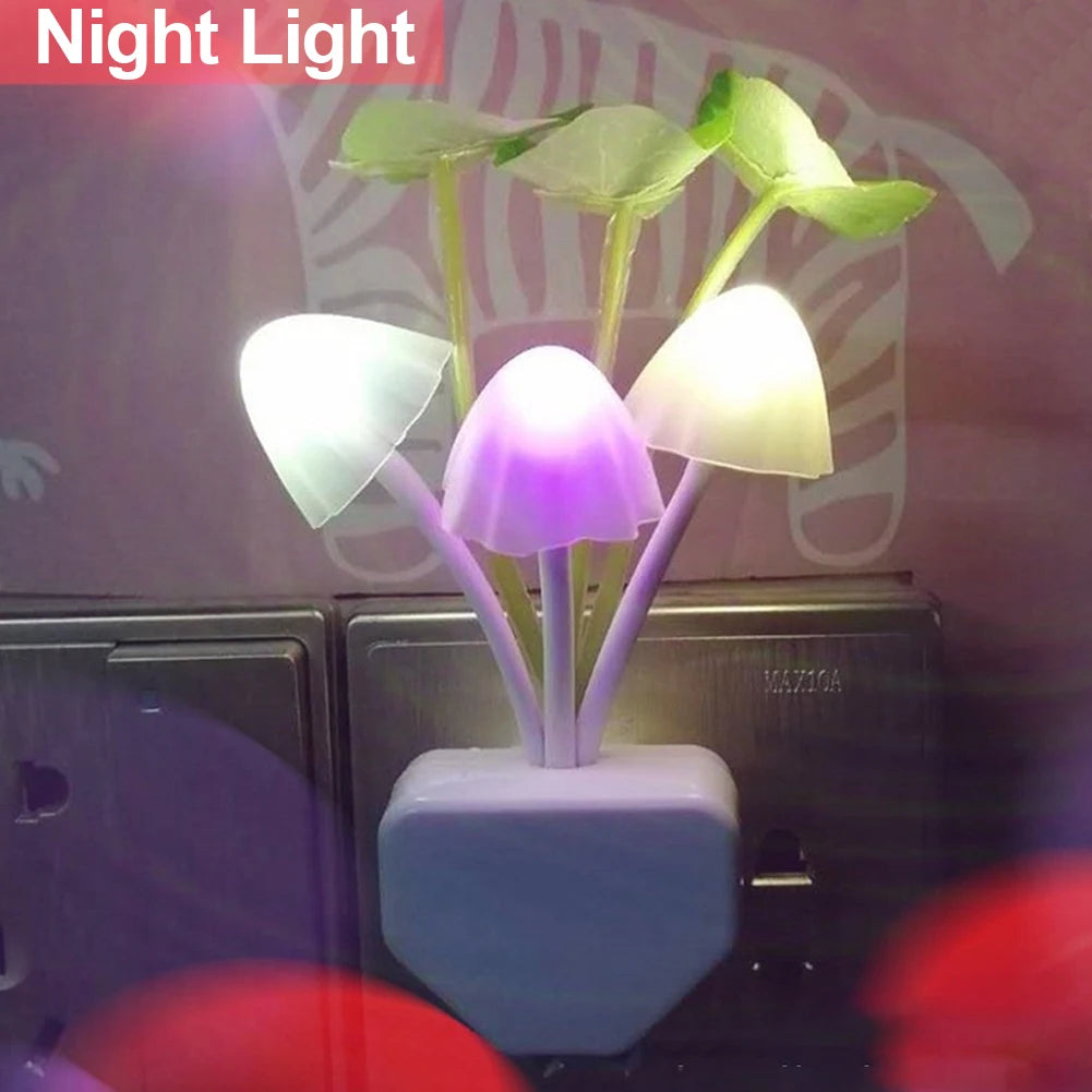 Lampe champignon rose LED avec capteur de mouvement