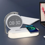 Chargeur sans fil 15W intégré dans un réveil design