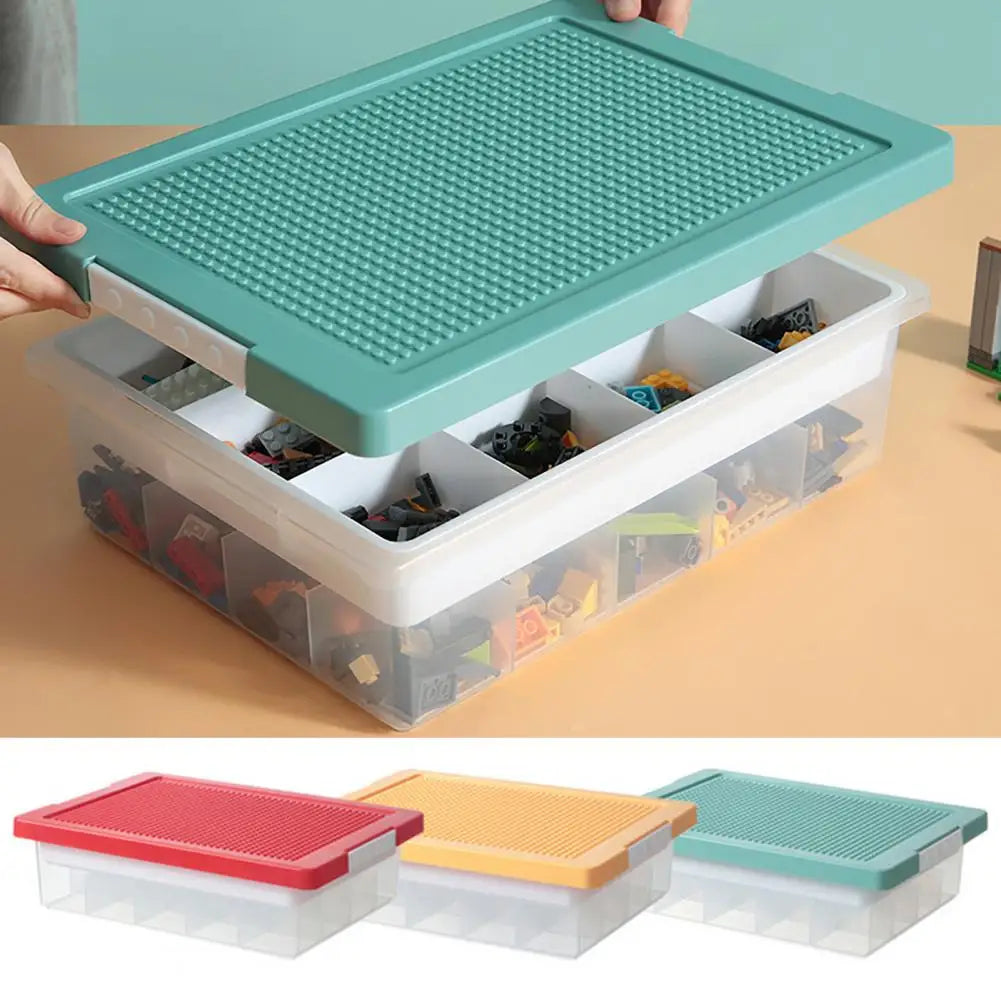 Boîte de rangement verte empilée dans une chambre d'enfant décorative