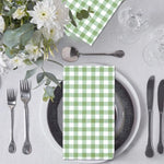 Set de table vert carreaux 33x40cm sur table