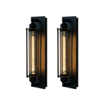 Applique murale LED style industriel rétro noir