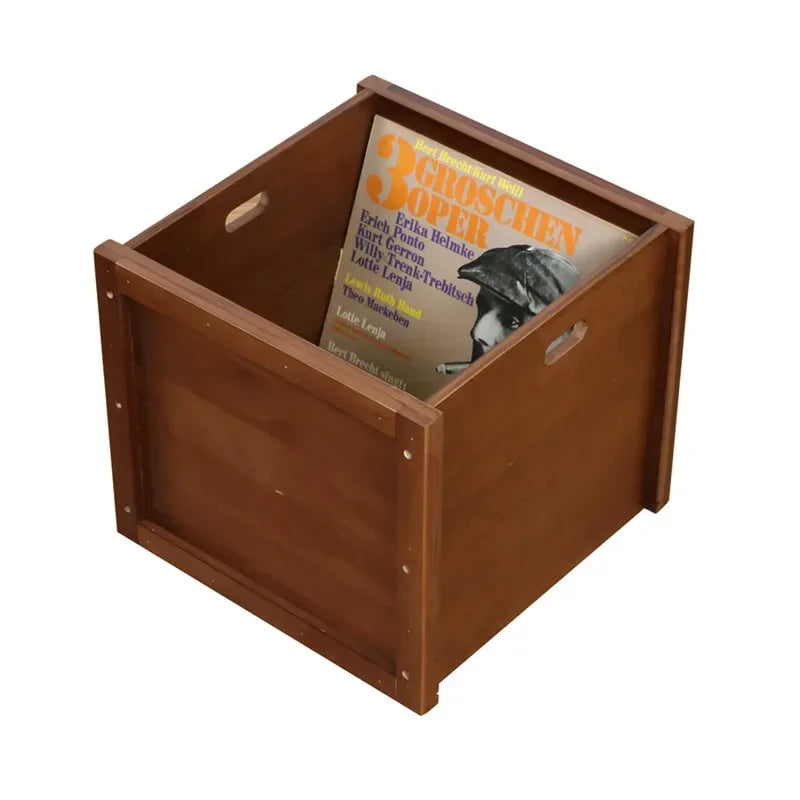 Boîte rangement vinyles design américain